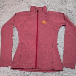 Iowa State Jacket Womens S‎ Track Athletic Running Zip Up Pockets Thumb Hole